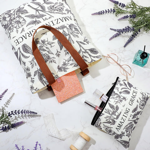 SilTriangle Amazing Grace tote, medium size, perfect for books and study materials.