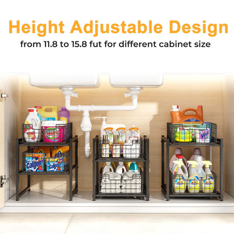 SILUB foldable shelves with adjustable height customize spacing.
