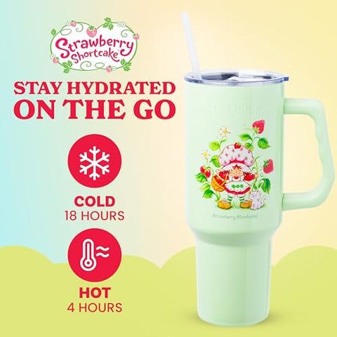 Silver Buffalo 40oz stainless steel tumbler, durable for travel and daily use.