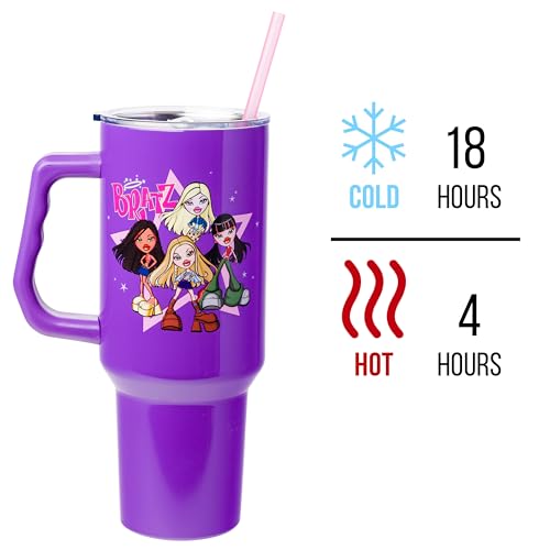 Silver Buffalo Bratz tumbler 40 oz capacity for long trips and workouts