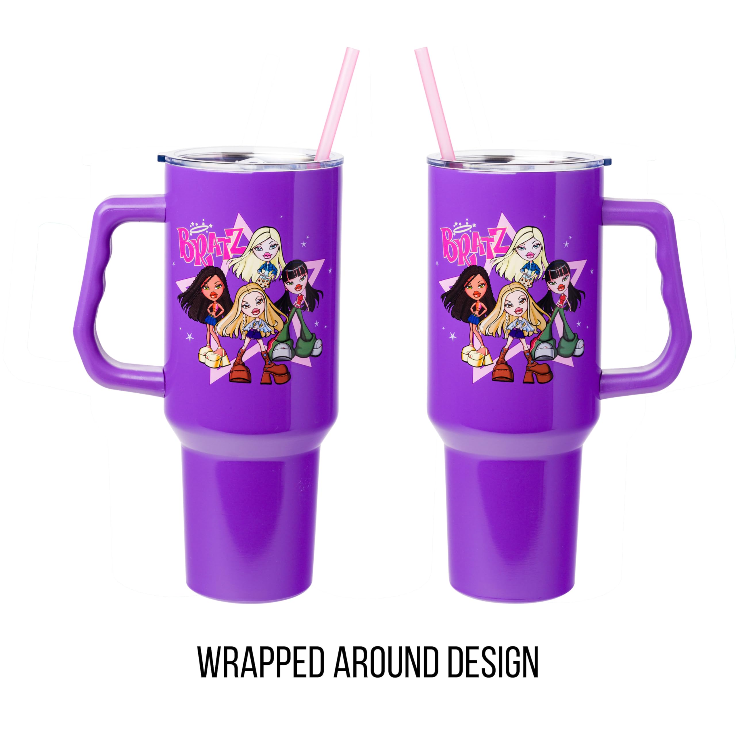 Silver Buffalo Bratz tumbler reusable straw keeps sipping clean on the go