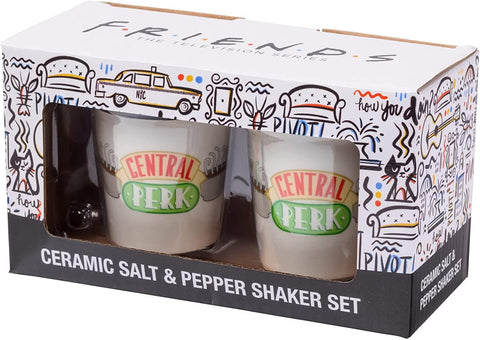 Silver Buffalo Central Perk salt and pepper pair; great gift for Friends fans.