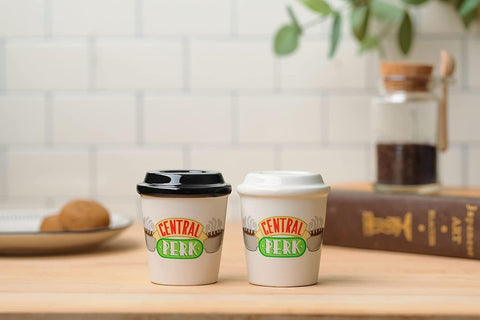 Silver Buffalo Central Perk shaker with packaging; ideal for gifting or display.