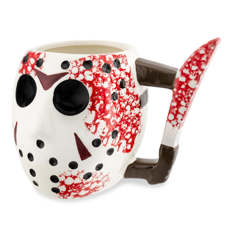 Silver Buffalo collectible horror mug with bold red accents.