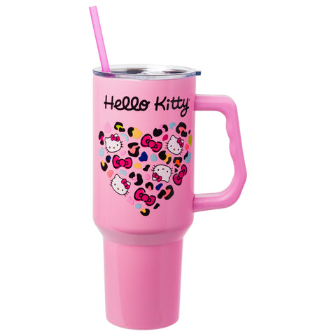 Silver Buffalo cup-holder-friendly tumbler fits standard car and stroller cup holders.