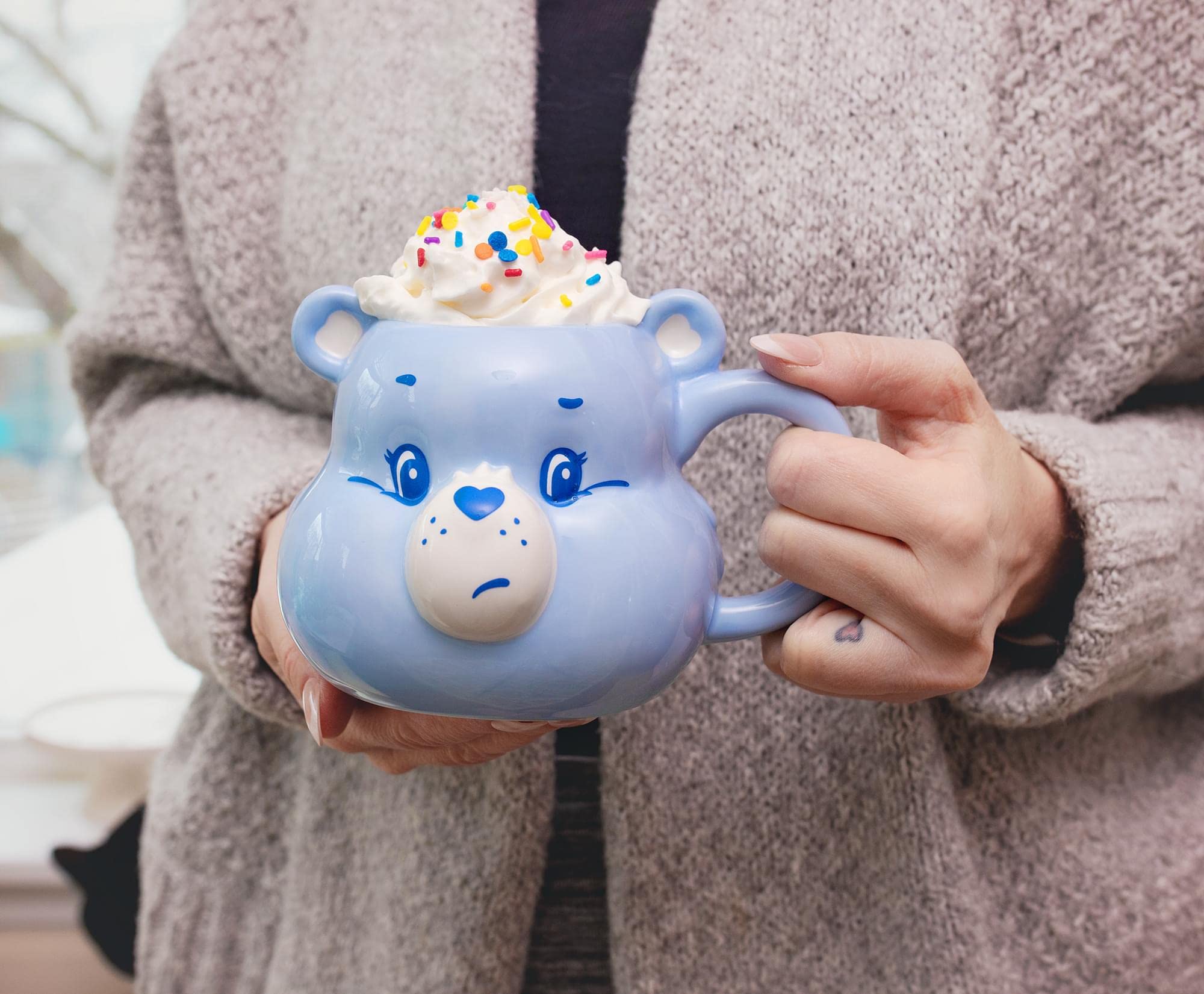 Silver Buffalo Grumpy Bear desk mug adds personality to your workspace.