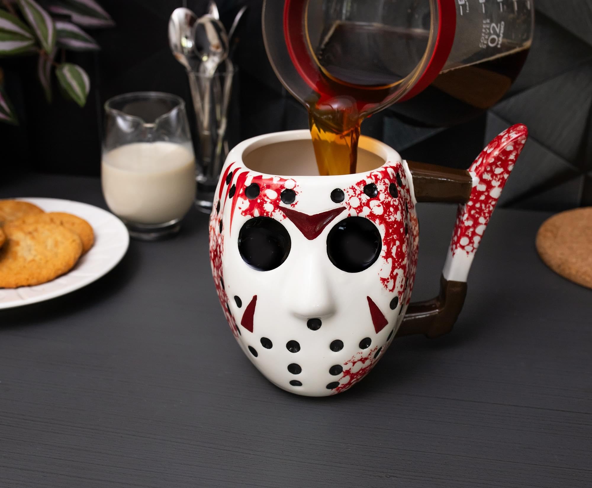 Silver Buffalo detailed 3D mug enhances display on a shelf.