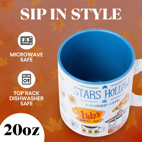 Silver Buffalo ceramic 20oz mug, durable and microwave-safe for daily use.
