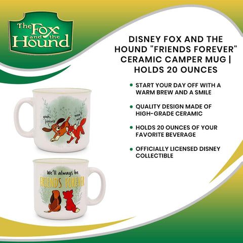 Silver Buffalo Fox and the Hound camper mug officially licensed Disney collectible.
