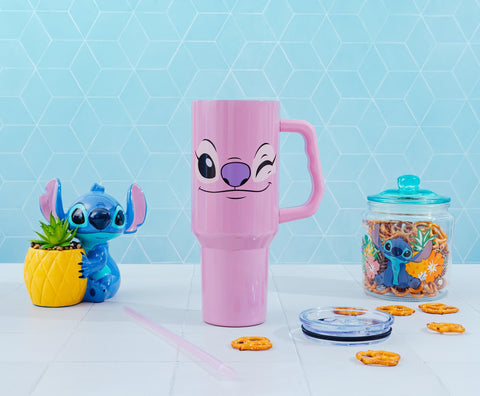 Reusable straw included with Silver Buffalo tumbler for convenient sipping