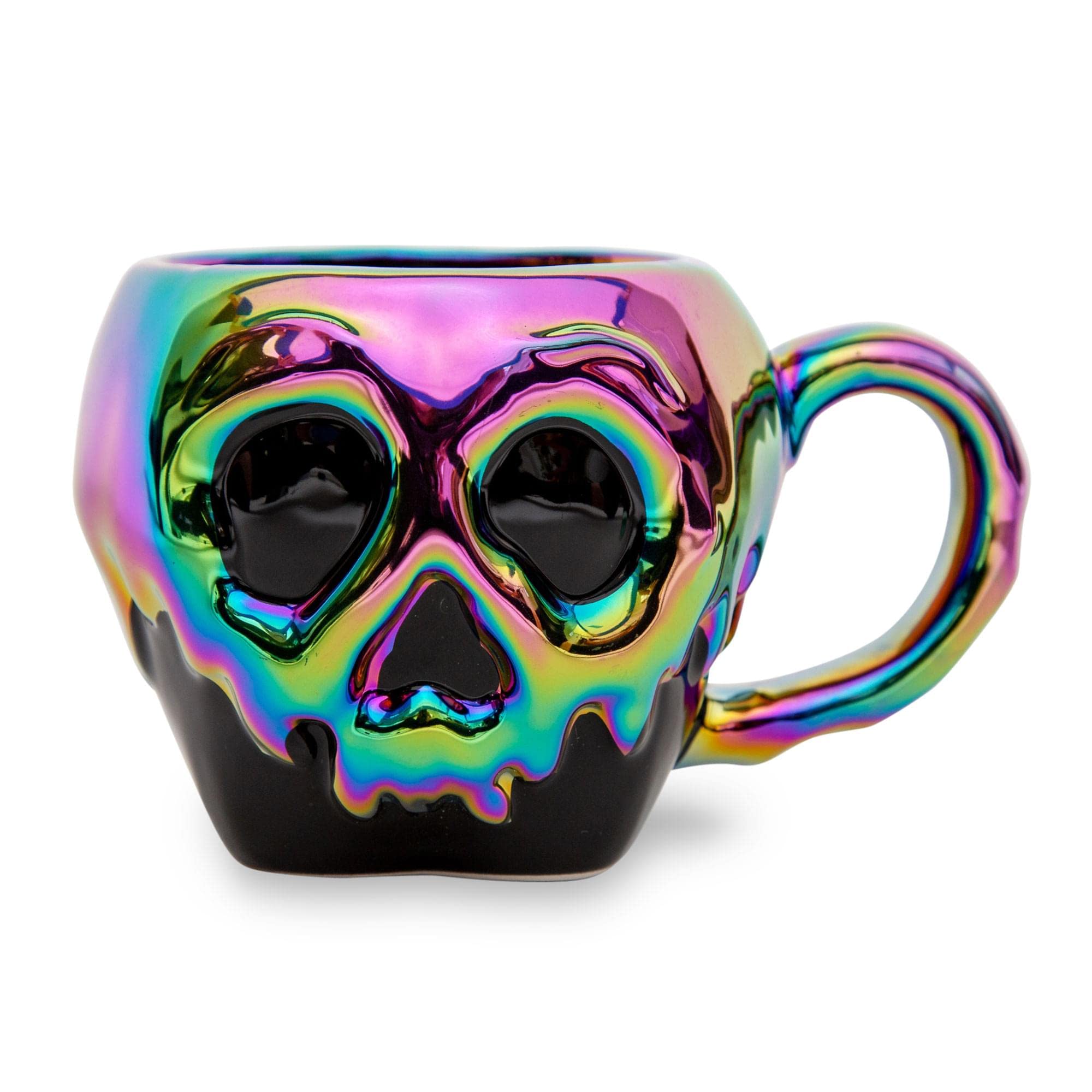 Silver Buffalo Disney Villains Evil Queen Poison Apple mug features sculpted apple for bold morning coffee.