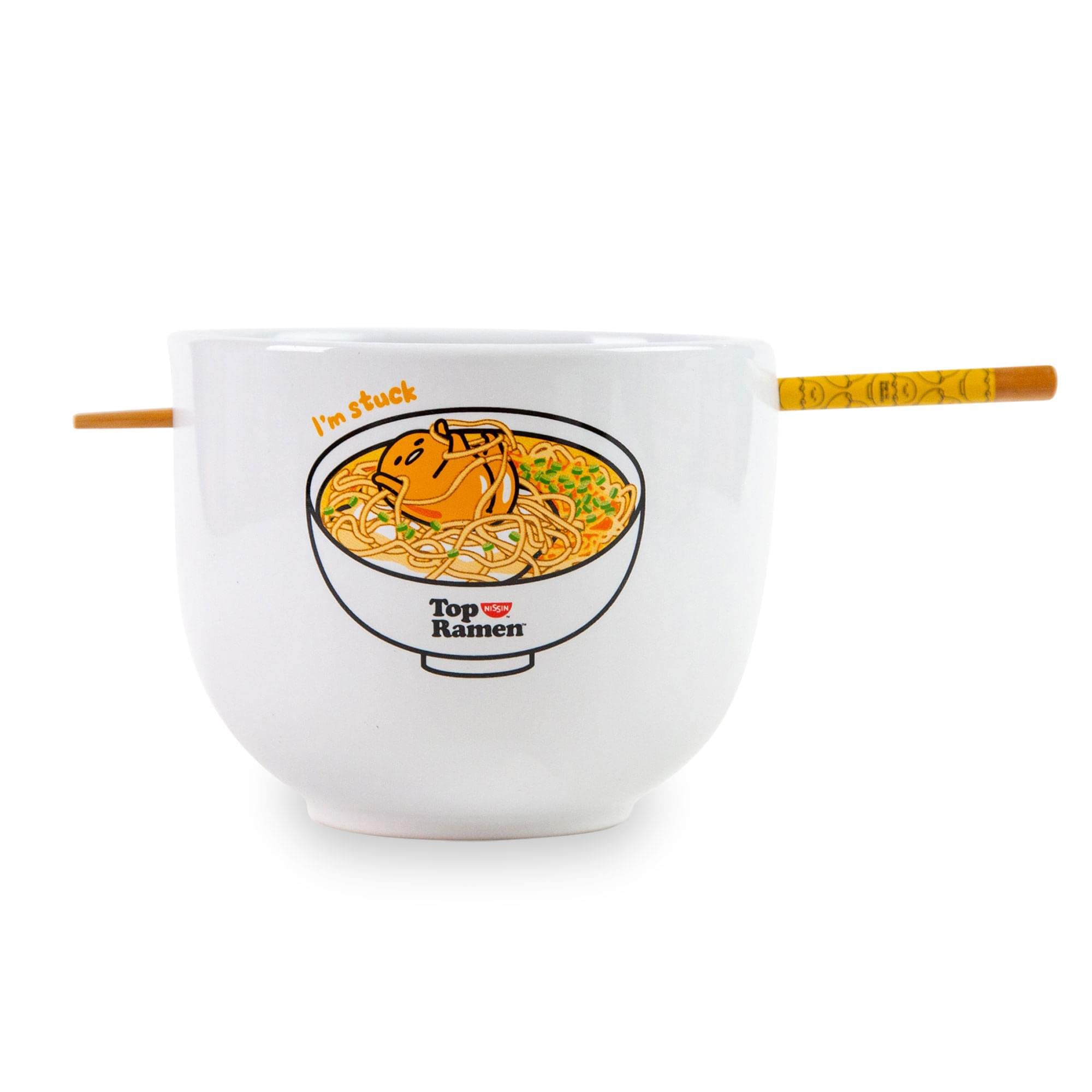 Gudetama dream-come-true design on Silver Buffalo bowl adds playful dining