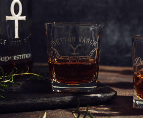 Silver Buffalo Dutton Ranch BPA-free glass highlights clear, durable material.