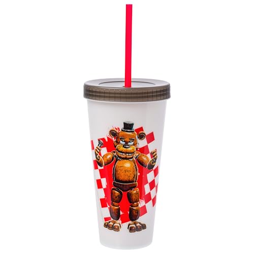 Silver Buffalo FNAF tumbler Chica color-change design ideal for workouts