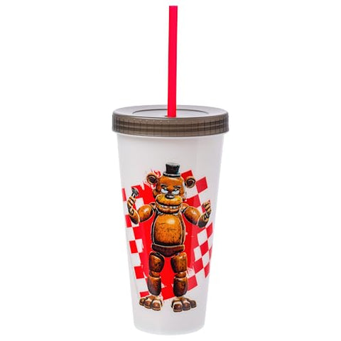 Silver Buffalo FNAF tumbler Chica color-change design ideal for workouts