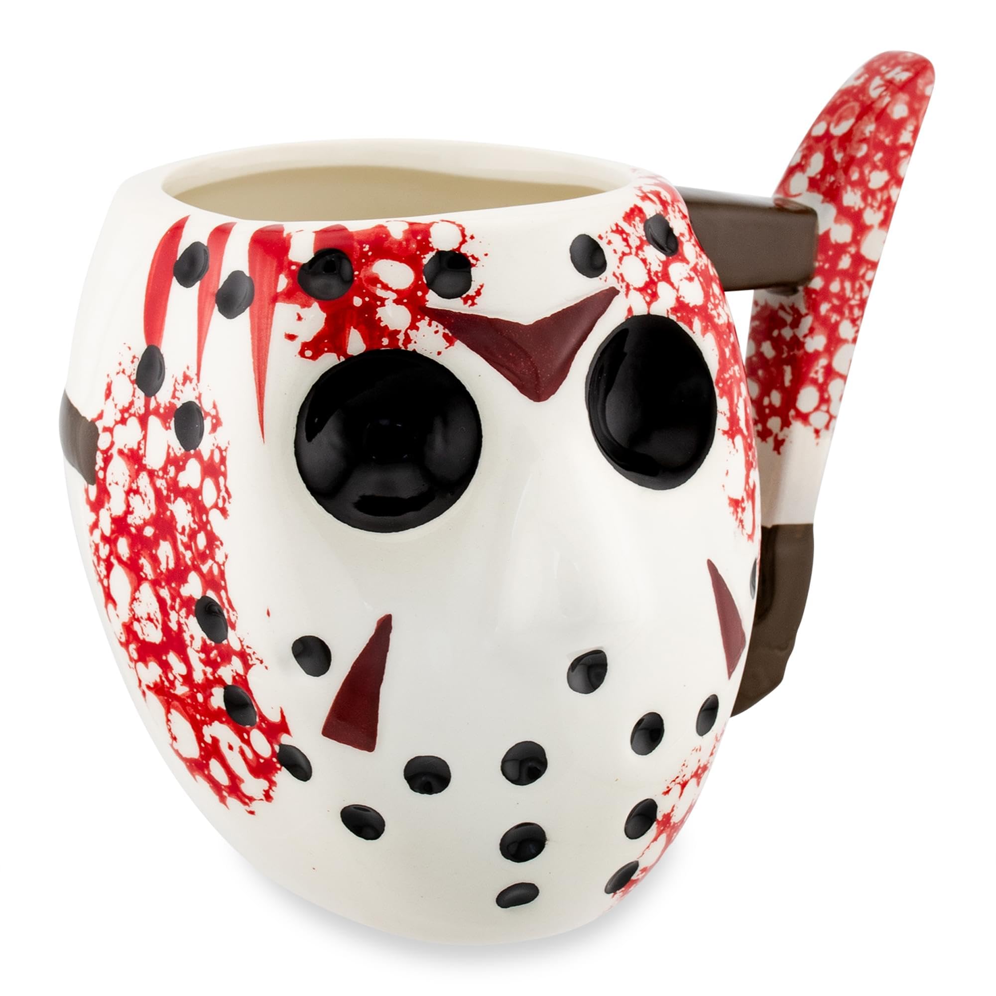 Silver Buffalo Friday the 13th ceramic mug ideal for movie nights.