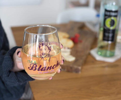 Silver Buffalo Golden Girls Blanche stemless glass portrait for stylish celebrations