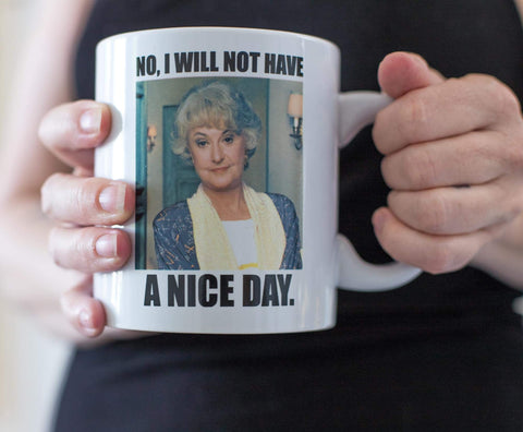Close-up of Dorothy artwork on Silver Buffalo mug for fans.