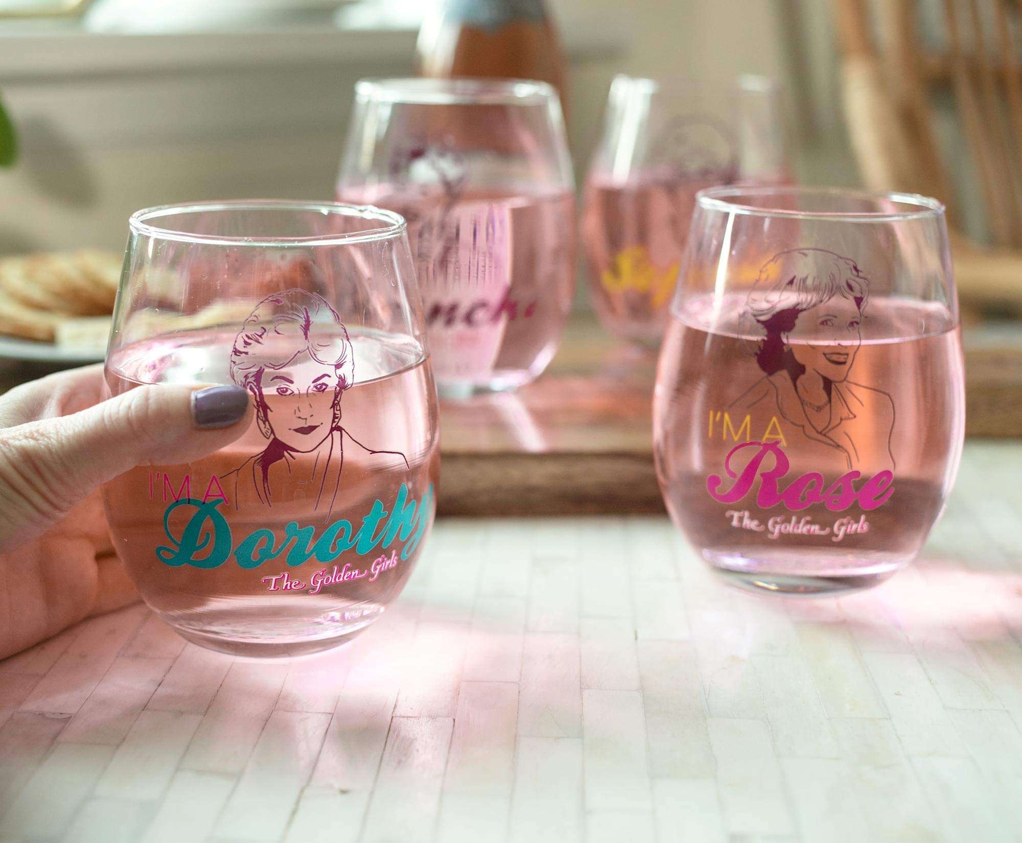 Silver Buffalo Golden Girls Sophia stemless glass portrait ideal for witty toasts