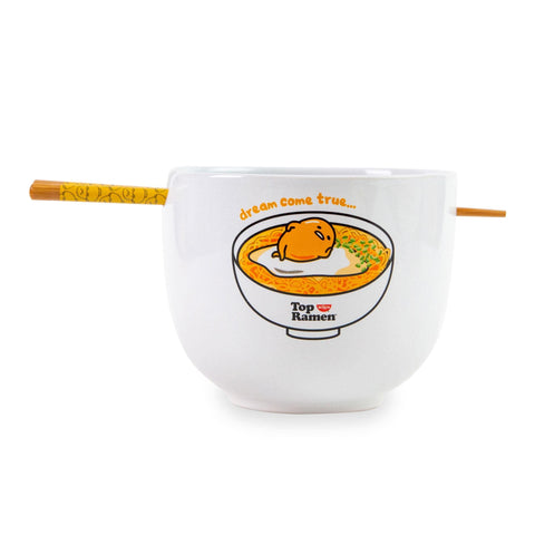 Silver Buffalo Gudetama x Nissin Top Ramen bowl with cross-brand appeal for fans