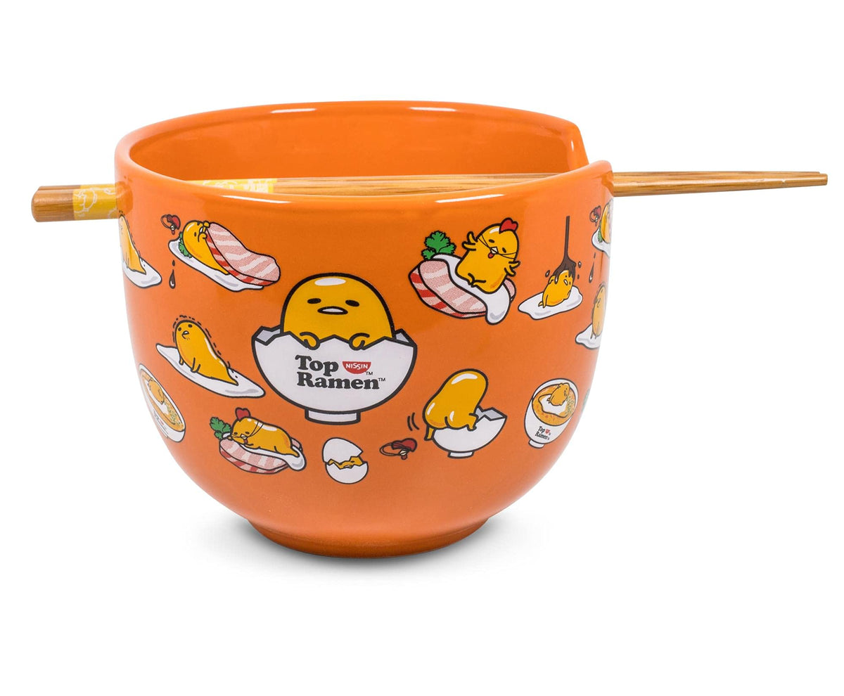 Silver Buffalo Gudetama ramen bowl 20oz, ideal for hearty noodle meals