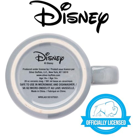 Silver Buffalo mug close-up showing Haunted Mansion graphics for gift-ready display
