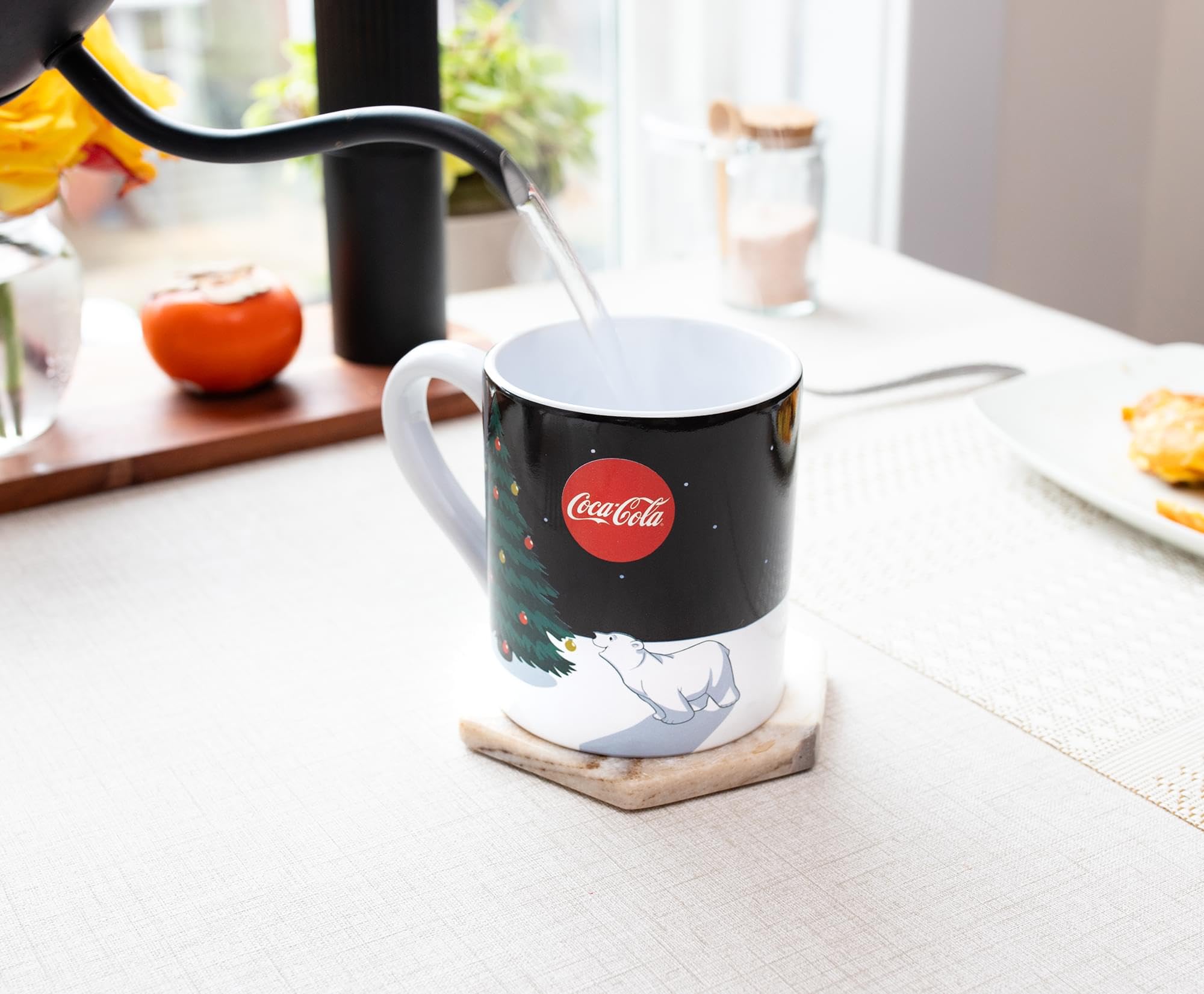 Silver Buffalo heat-change design mug adds playful surprise to beverages.