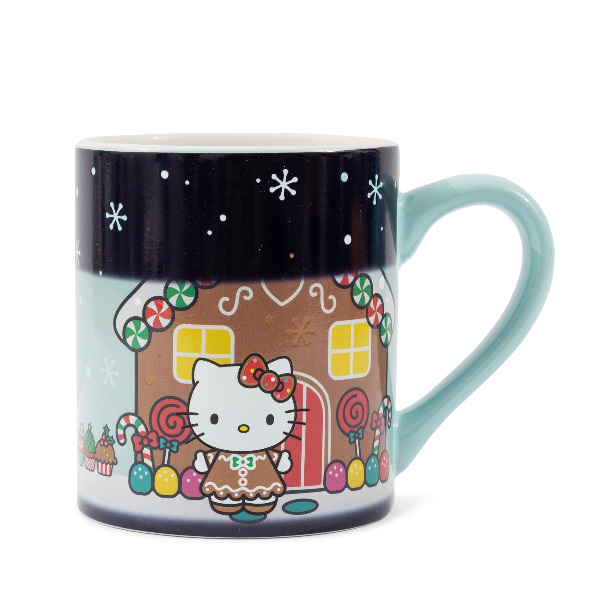 Silver Buffalo Hello Kitty 14 oz mug ideal for hot cocoa and tea.