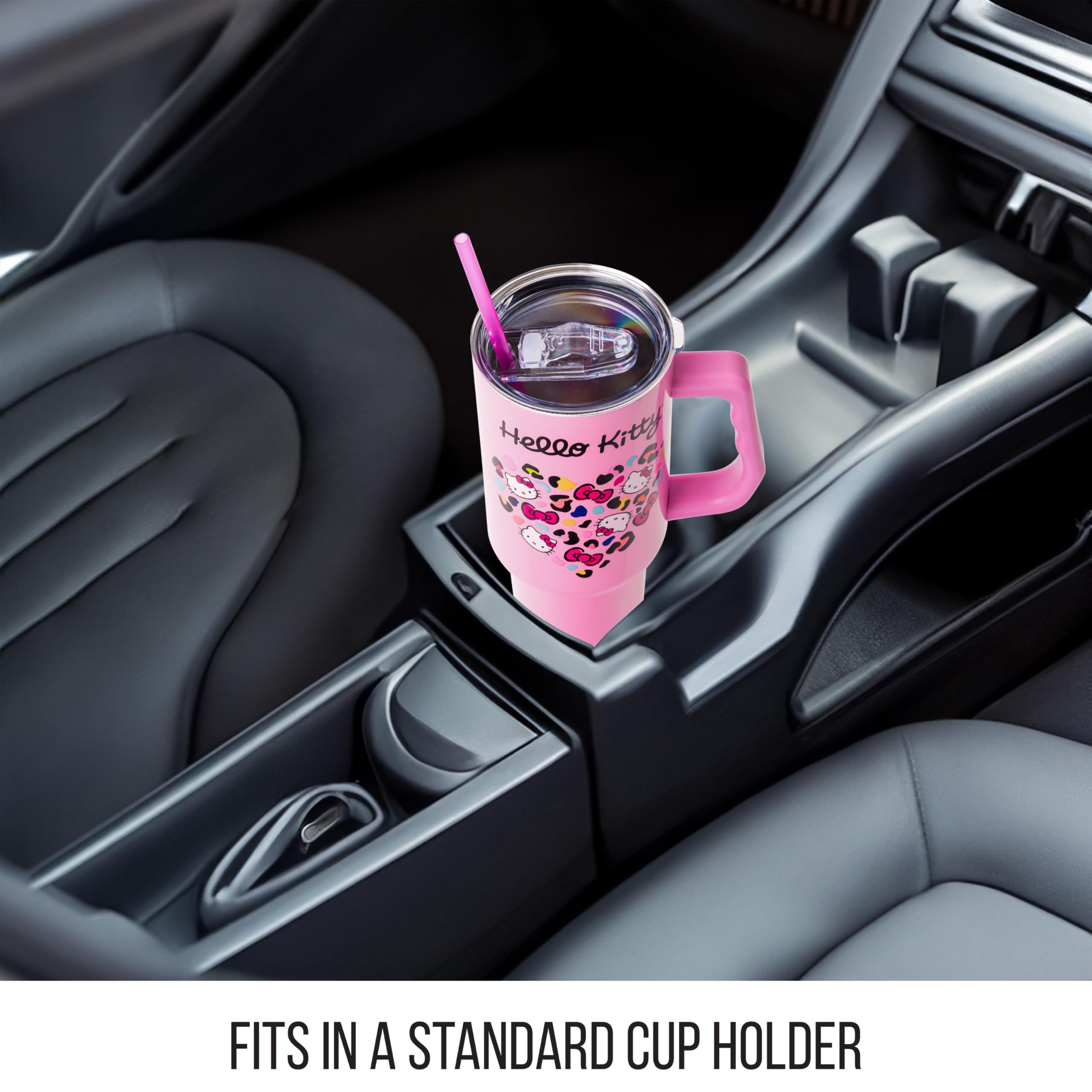 Silver Buffalo Hello Kitty design on both sides adds symmetrical kawaii charm.