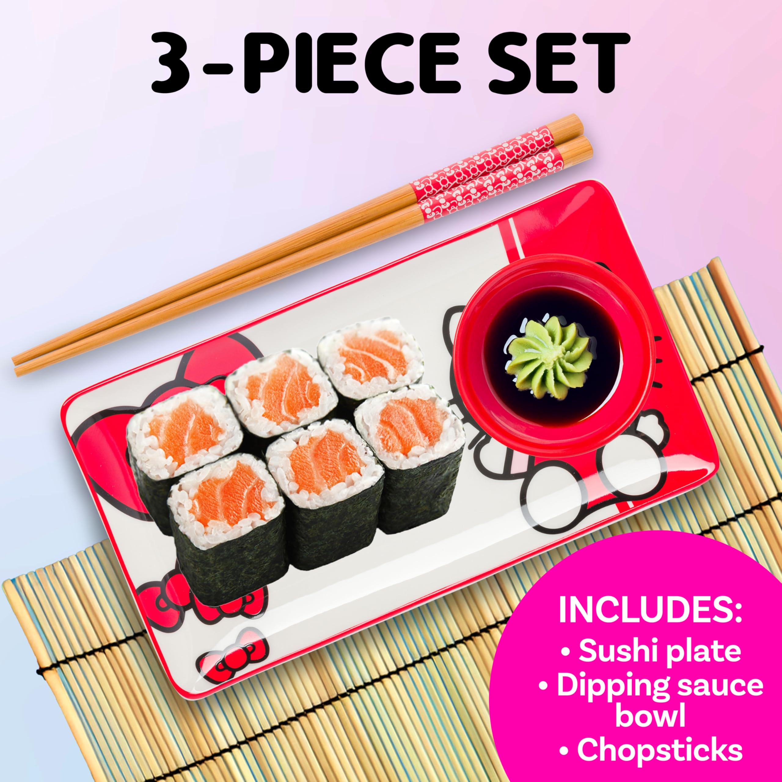 Hello Kitty dipping bowl by Silver Buffalo, perfect for soy sauce and dipping
