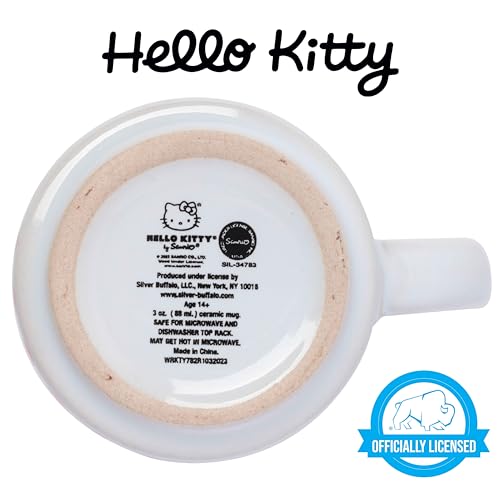 Silver Buffalo Hello Kitty blue polka dot mug, small 3 oz.