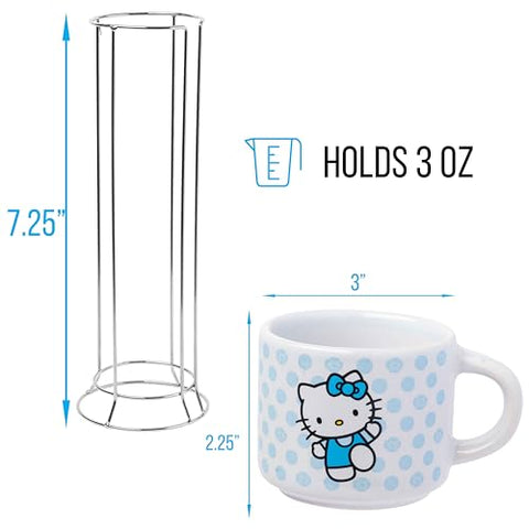 Silver Buffalo Hello Kitty green polka dot mug, 3 oz.