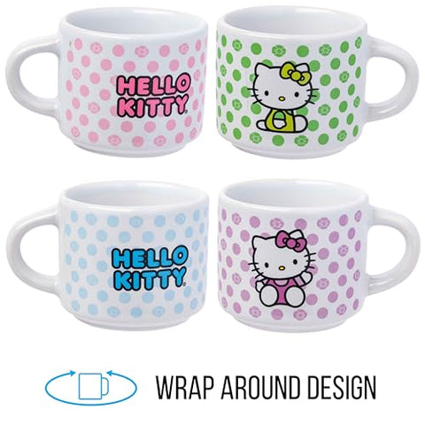 Silver Buffalo Hello Kitty purple polka dot mug, 3 oz.