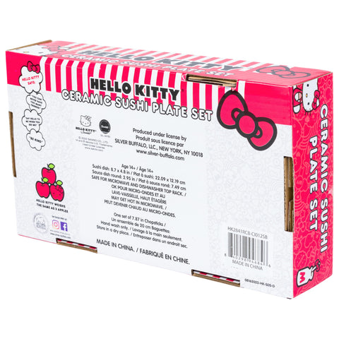 Silver Buffalo Hello Kitty sushi serving idea, enhances themed dinners and party spreads.
