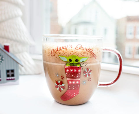 Silver Buffalo holiday Star Wars Grogu mug makes a thoughtful fan gift.