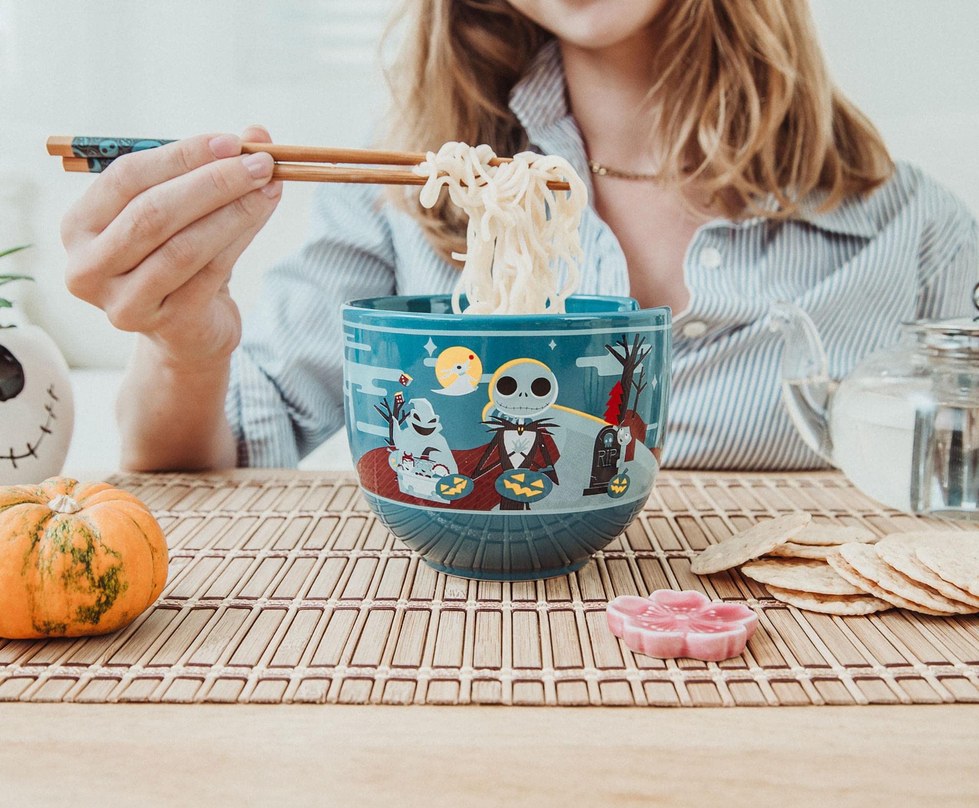 Silver Buffalo Jack Skellington dinnerware licensed by Disney.