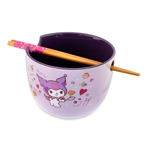 Silver Buffalo Kuromi ceramic spoon included for a complete noodle meal