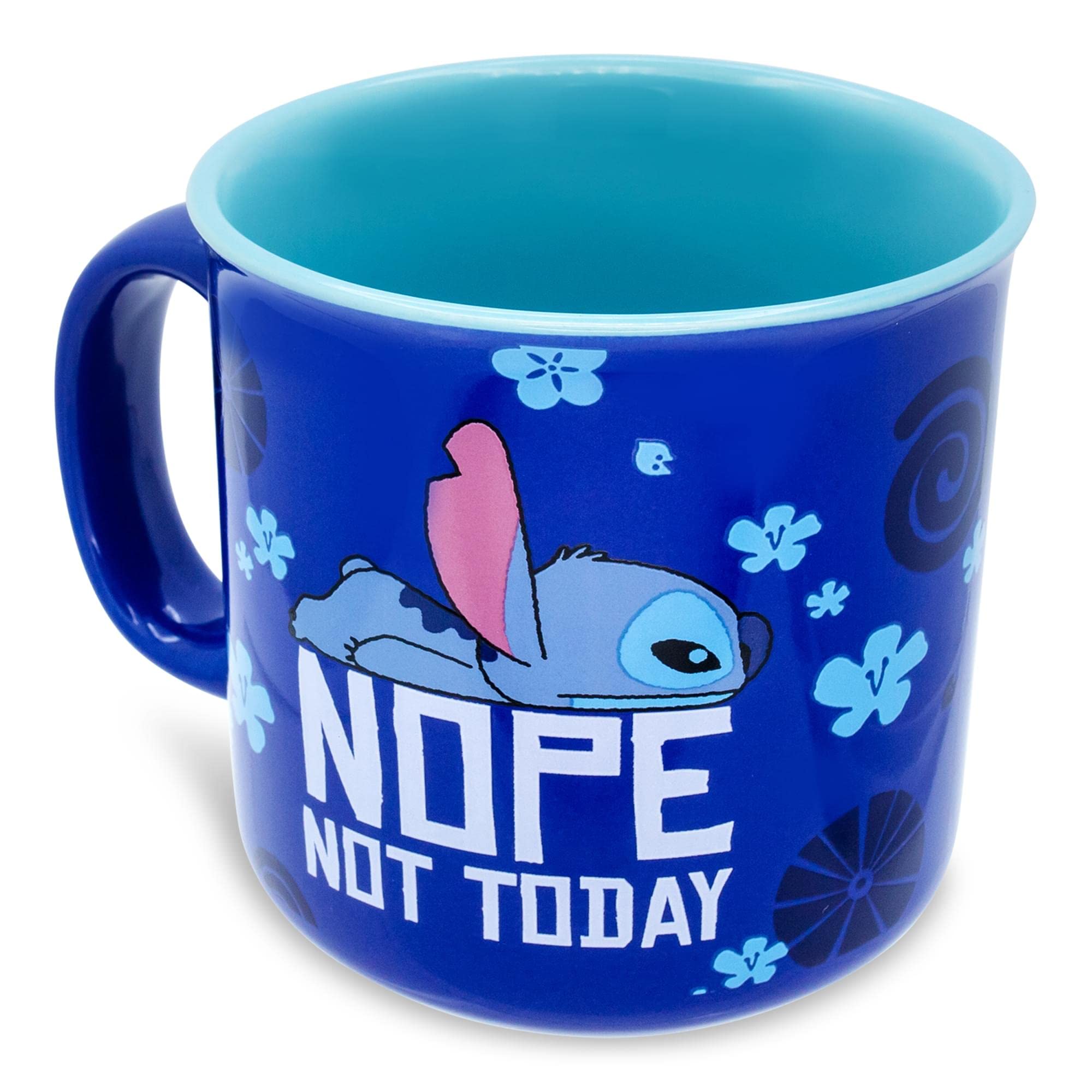 Silver Buffalo Lilo and Stitch mug close-up inscription No Nope Not Today