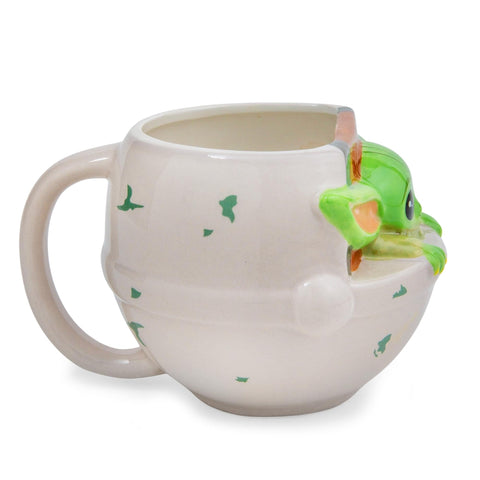 Silver Buffalo mug handle detail highlights comfortable grip and sturdy construction.
