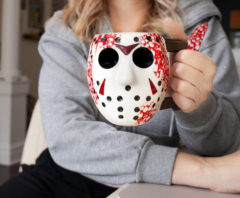 Silver Buffalo multicolor horror mug brightens kitchen or desk.