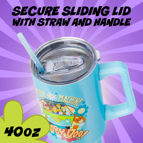 Mystery Machine blue artwork by Silver Buffalo for Scooby-Doo fans on adventures.