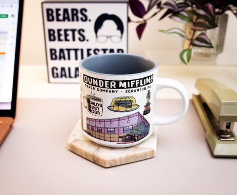 Silver Buffalo Office Icons mug Dundie Award icon, perfect gift for fans