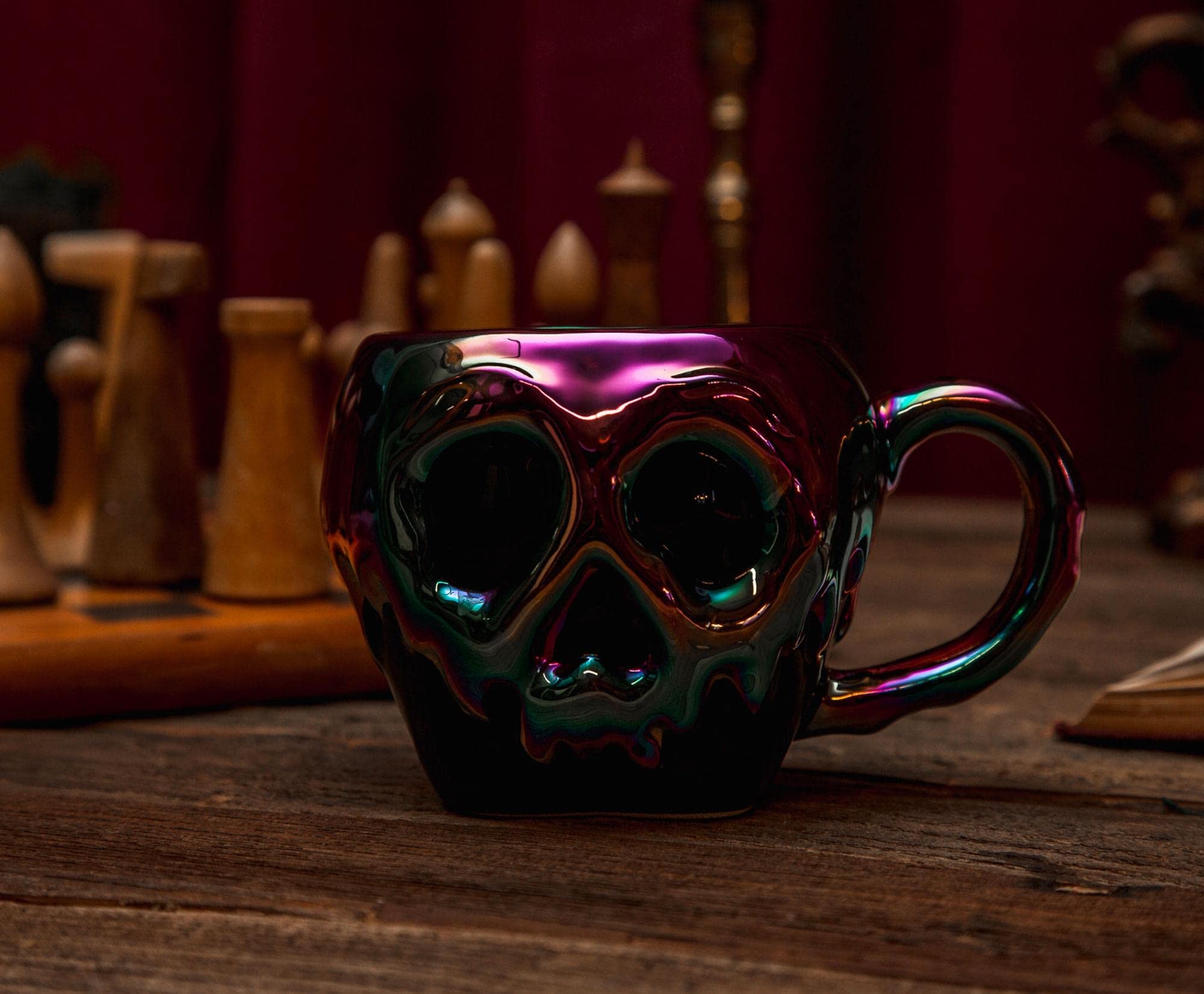 Silver Buffalo official Disney collectible mug with licensed Villains artwork on display.