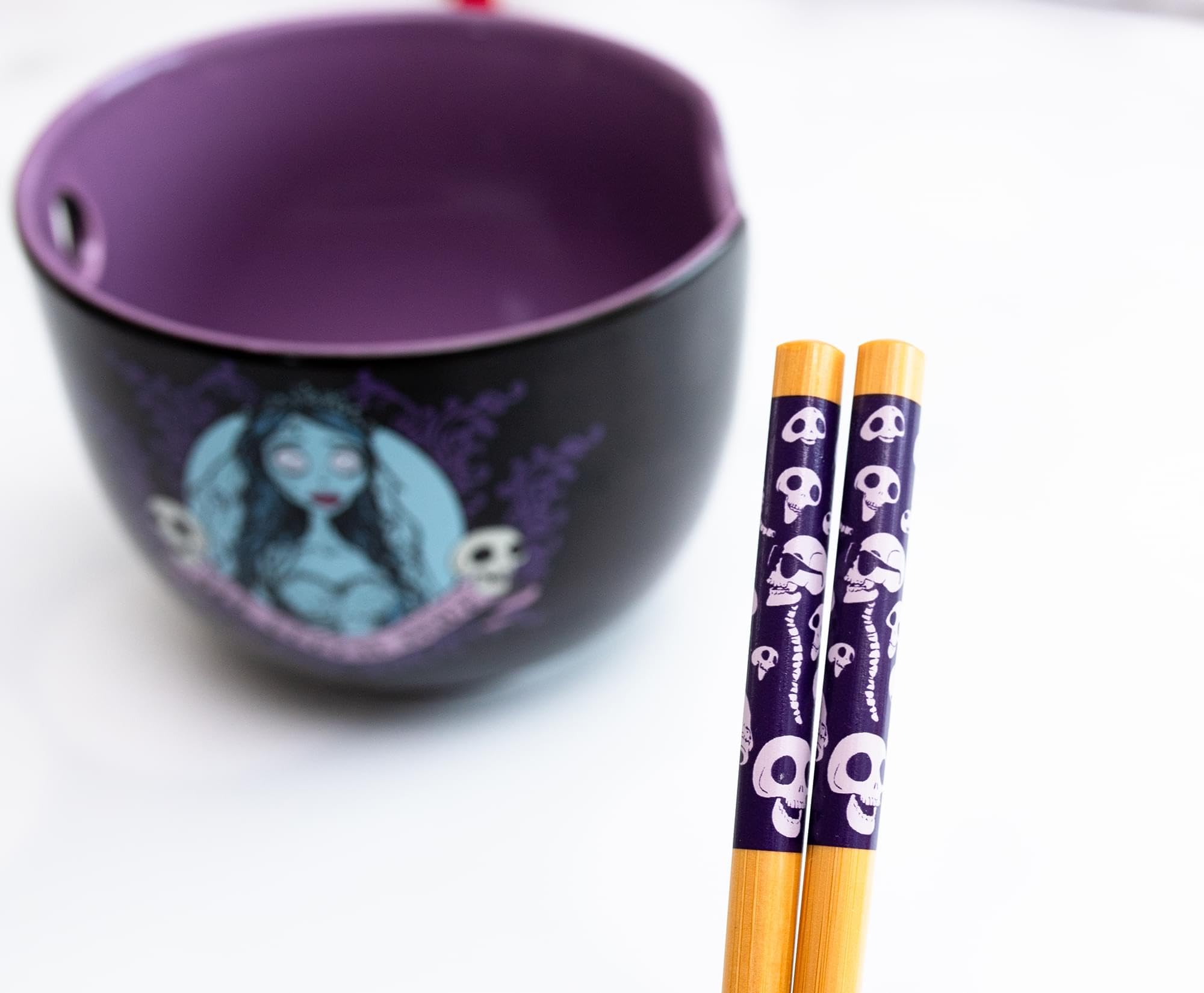 Silver Buffalo officially licensed Corpse Bride design featuring Emily for collectible appeal.