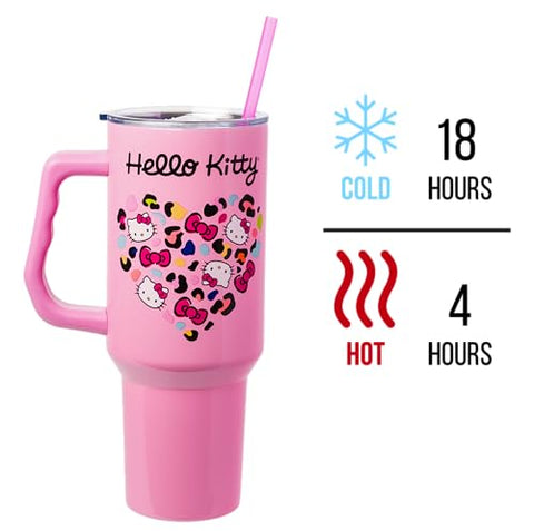 Silver Buffalo pink tumbler with matching straw offers stylish hydration on the move.
