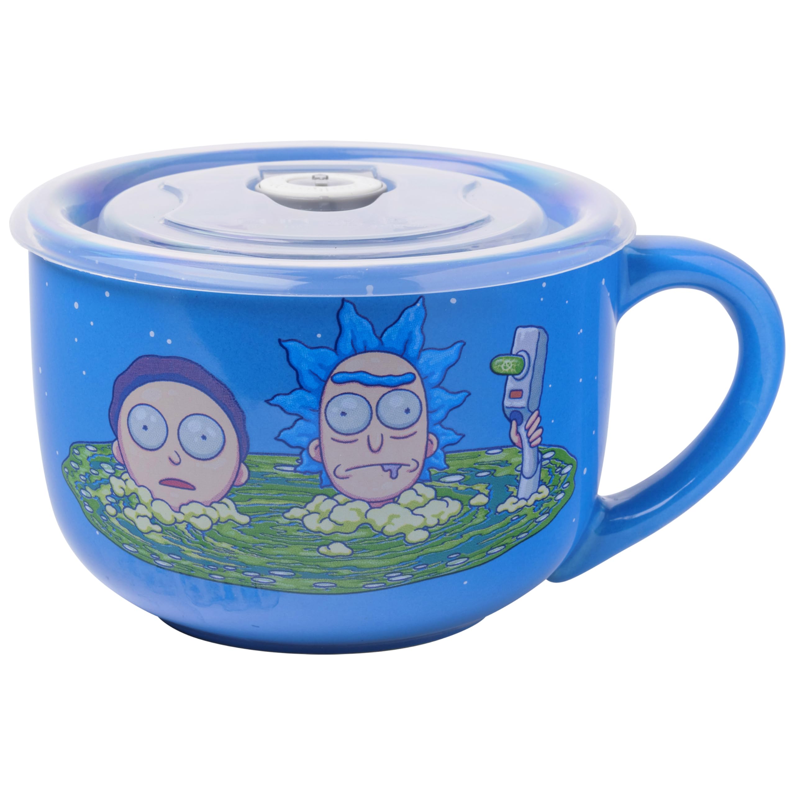 Silver Buffalo Rick and Morty ceramic soup mug, 24oz, ideal for hearty servings
