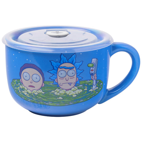 Silver Buffalo Rick and Morty ceramic soup mug, 24oz, ideal for hearty servings