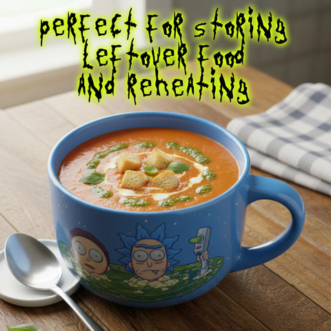 Silver Buffalo Rick and Morty hot or cold beverage companion