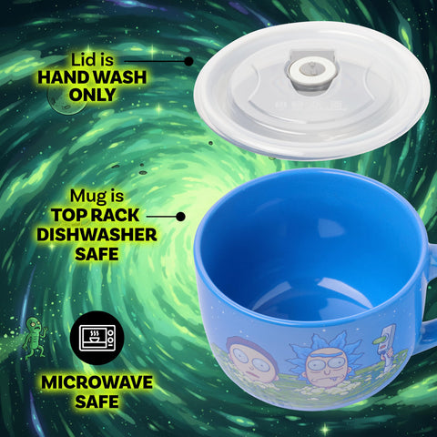 Silver Buffalo Rick and Morty multi-use mug for soup, coffee, or cake