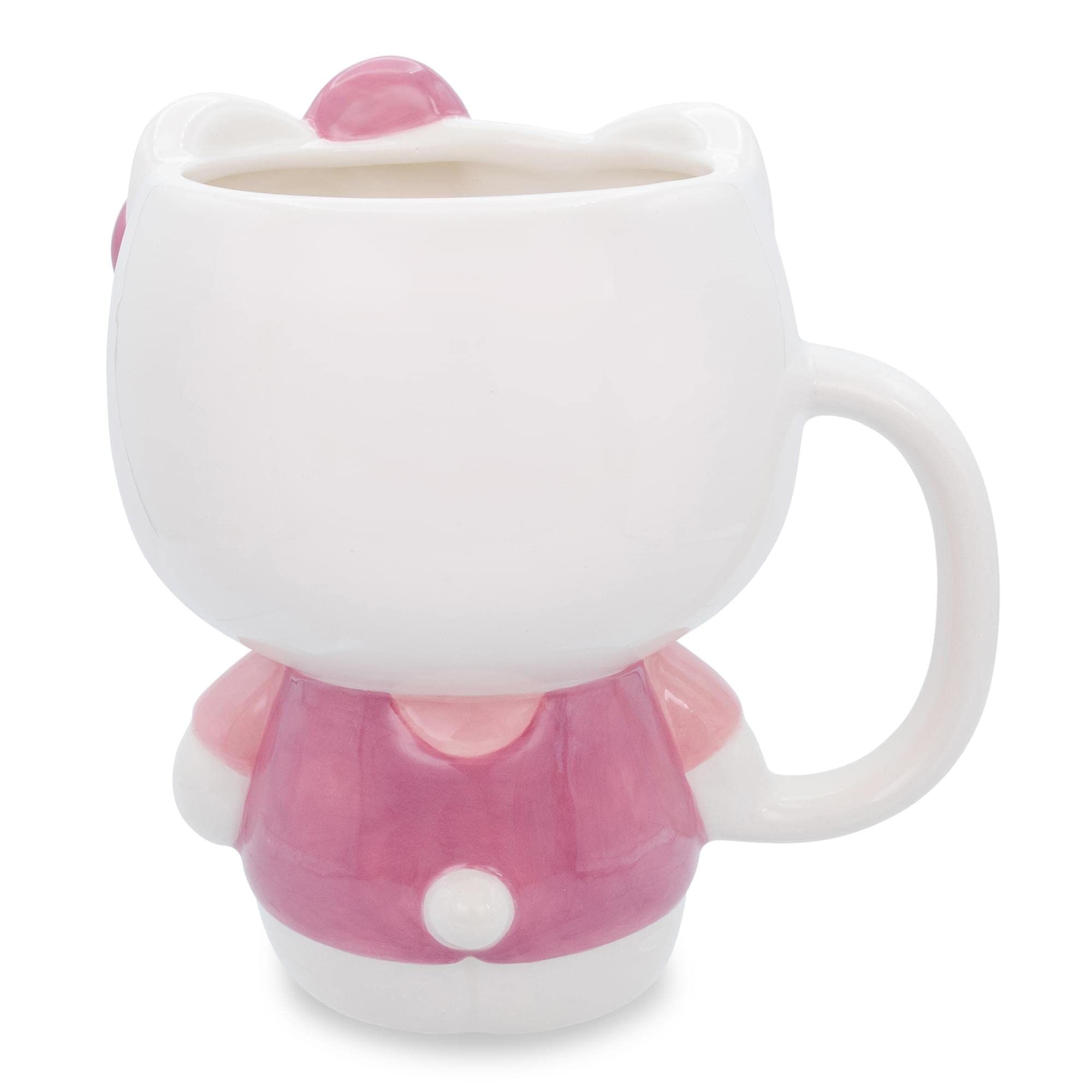 Top-angle view of the Hello Kitty mug reveals generous 20-ounce capacity.